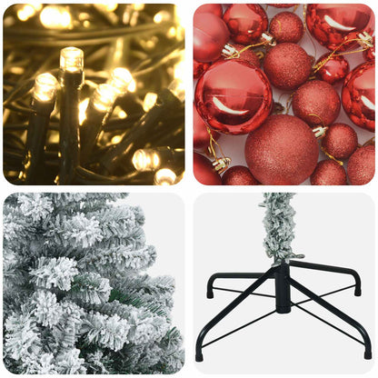 vidaXL Artificial Christmas Tree with Bauble 120 cm 150 LEDs