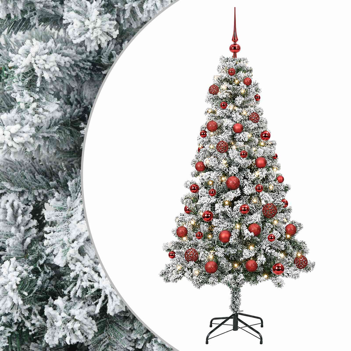 vidaXL Artificial Christmas Tree with Bauble 120 cm 150 LEDs