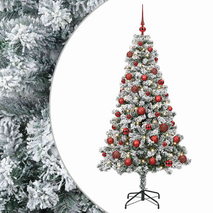 vidaXL Artificial Christmas Tree with Bauble 120 cm 150 LEDs