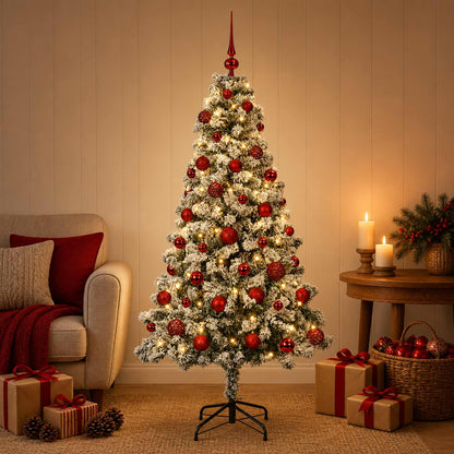 vidaXL Artificial Christmas Tree with Bauble 120 cm 150 LEDs