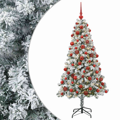 vidaXL Artificial Christmas Tree with Bauble 180 cm 300 LEDs