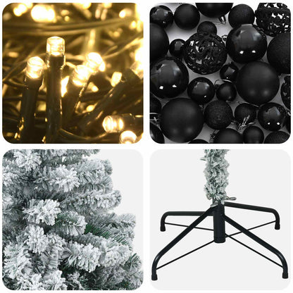 vidaXL Artificial Christmas Tree with Bauble 120 cm 150 LEDs