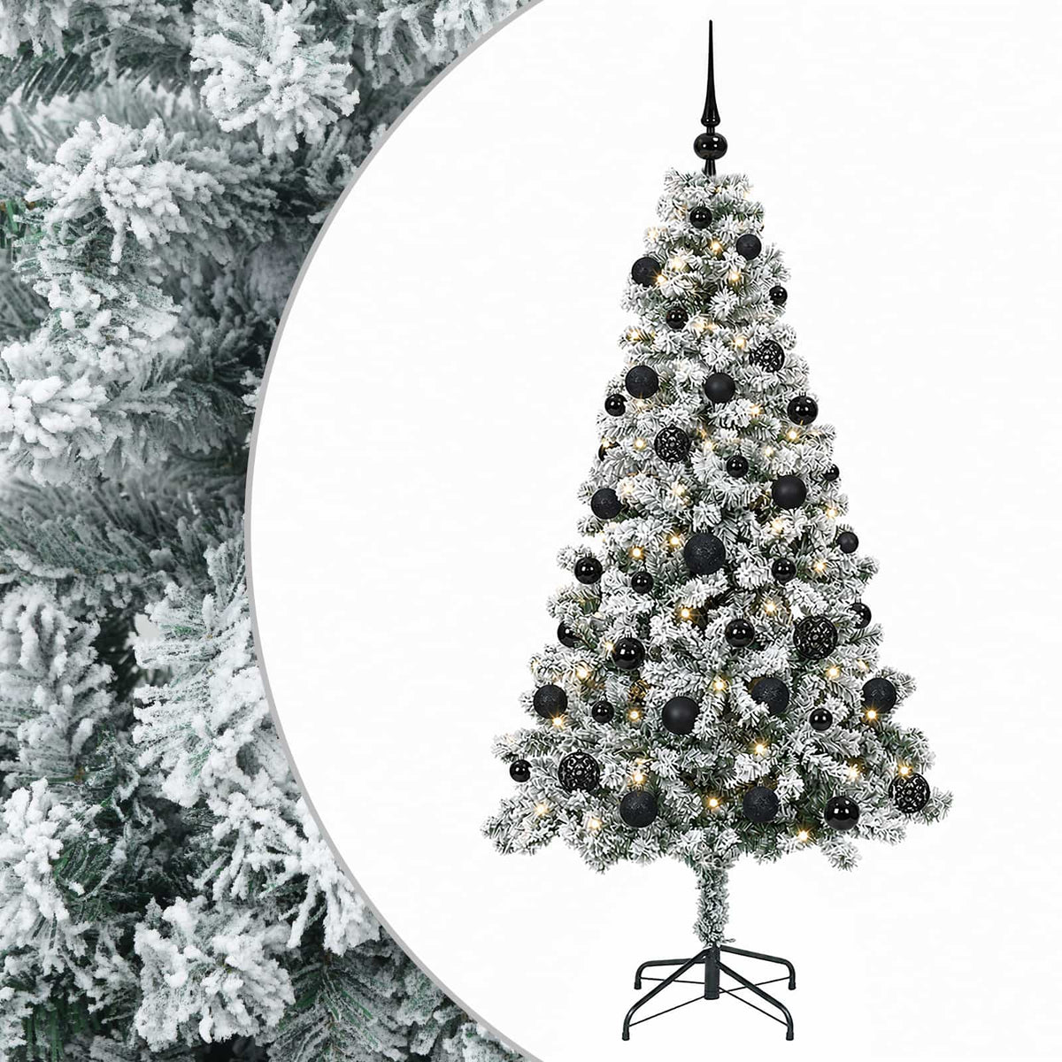 vidaXL Artificial Christmas Tree with Bauble 120 cm 150 LEDs