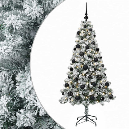 vidaXL Artificial Christmas Tree with Bauble 120 cm 150 LEDs