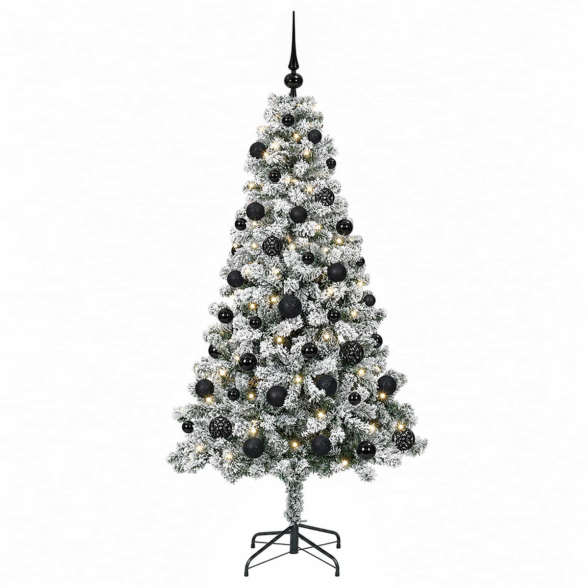 vidaXL Artificial Christmas Tree with Bauble 120 cm 150 LEDs