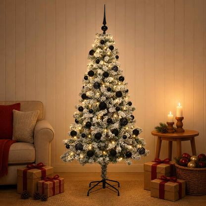 vidaXL Artificial Christmas Tree with Bauble 120 cm 150 LEDs