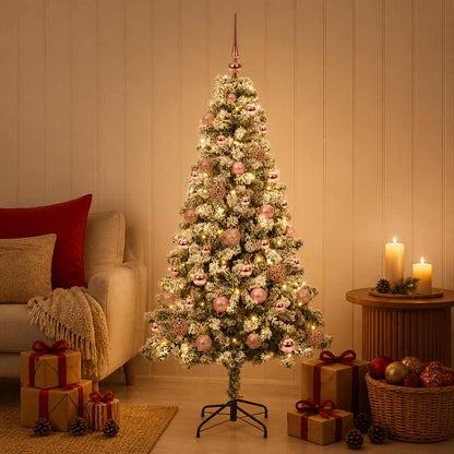 vidaXL Artificial Christmas Tree with Bauble 150 cm 150 LEDs