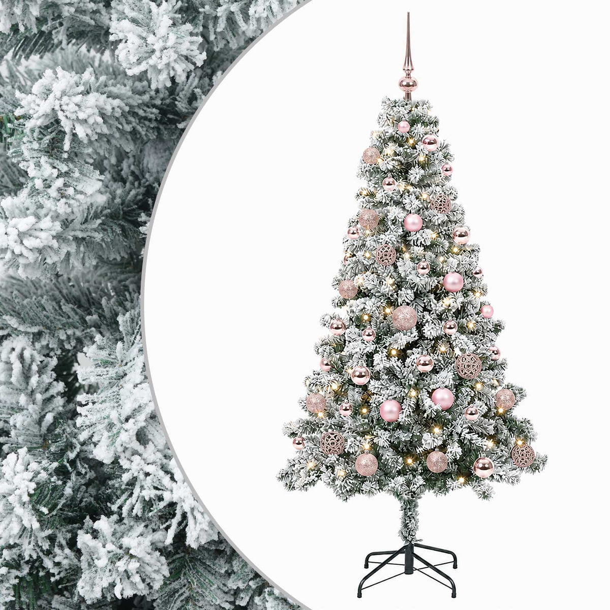 vidaXL Artificial Christmas Tree with Bauble 150 cm 150 LEDs