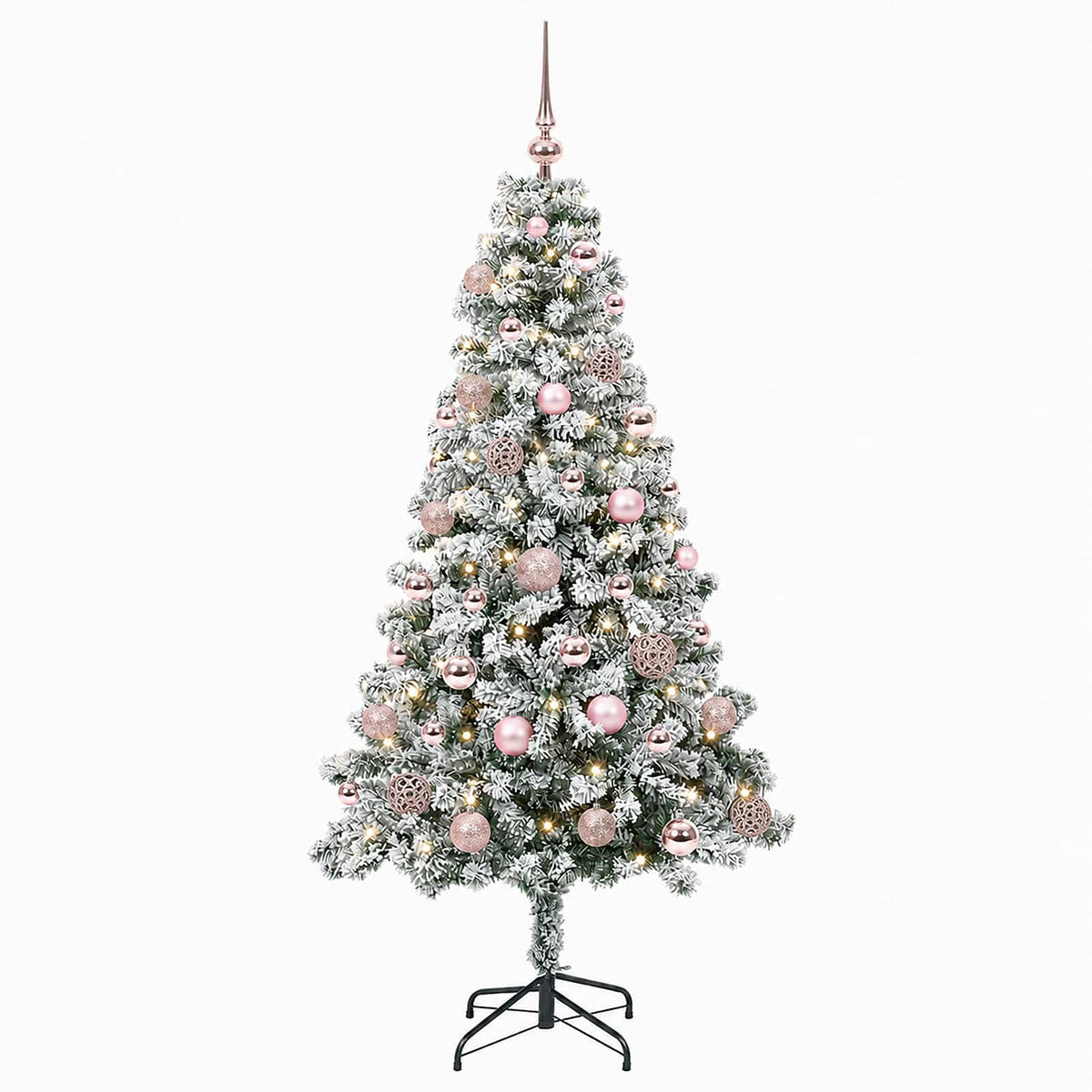 vidaXL Artificial Christmas Tree with Bauble 150 cm 150 LEDs