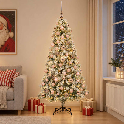 vidaXL Artificial Christmas Tree with Bauble 180 cm 300 LEDs