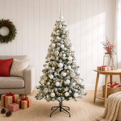vidaXL Artificial Christmas Tree with Bauble 150 cm 150 LEDs
