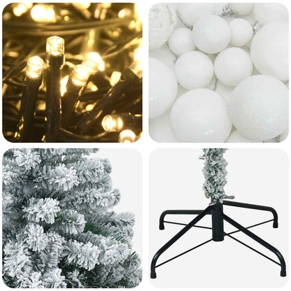 vidaXL Artificial Christmas Tree with Bauble 150 cm 150 LEDs