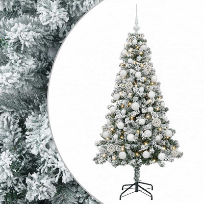 vidaXL Artificial Christmas Tree with Bauble 150 cm 150 LEDs