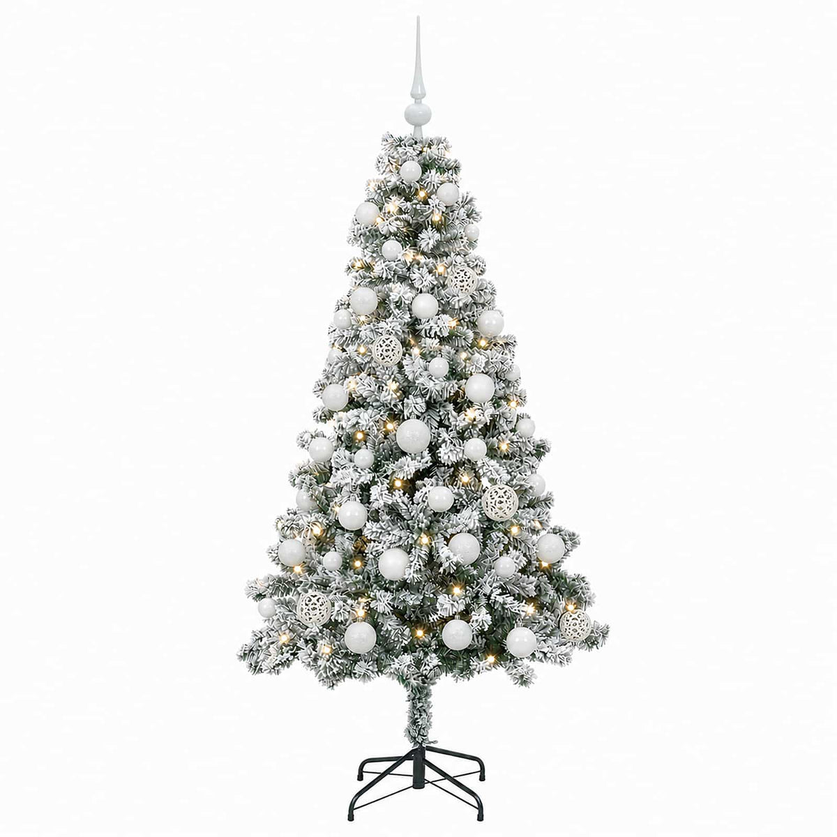 vidaXL Artificial Christmas Tree with Bauble 150 cm 150 LEDs