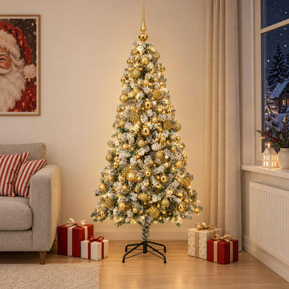 vidaXL Artificial Christmas Tree with Bauble 240 cm 300 LEDs