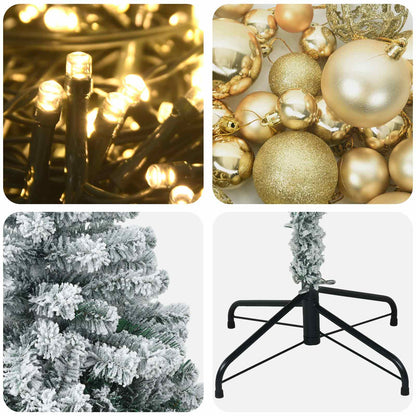 vidaXL Artificial Christmas Tree with Bauble 240 cm 300 LEDs