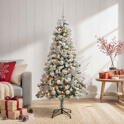 vidaXL Artificial Christmas Tree with Bauble 150 cm 150 LEDs