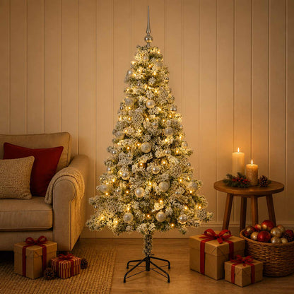 vidaXL Artificial Christmas Tree with Bauble 150 cm 150 LEDs