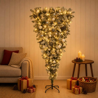 vidaXL Artificial Christmas Tree with Bauble 150 cm 150 LEDs