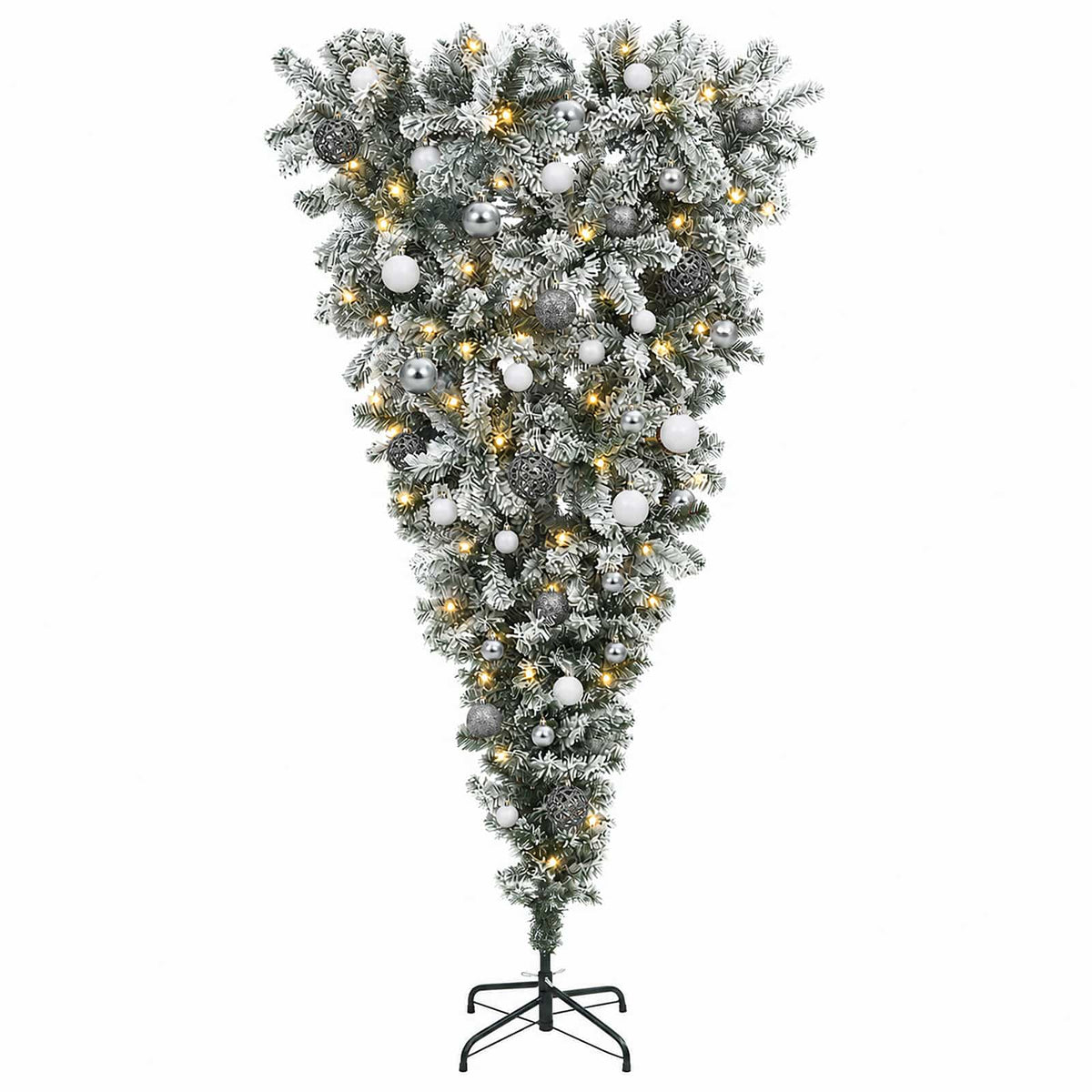 vidaXL Artificial Christmas Tree with Bauble 150 cm 150 LEDs