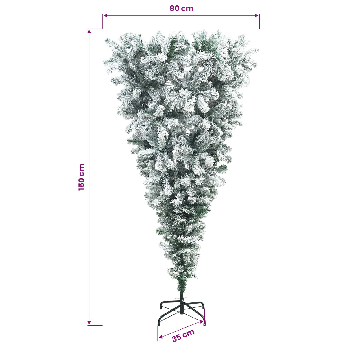 vidaXL Artificial Christmas Tree with Bauble 150 cm 150 LEDs