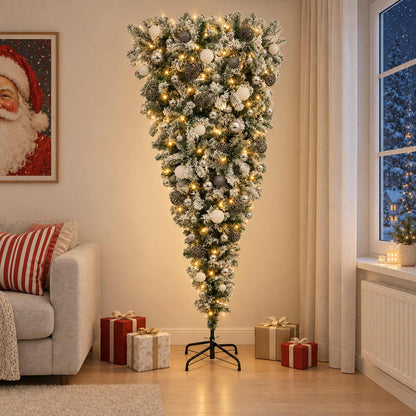 vidaXL Artificial Christmas Tree with Bauble 180 cm 300 LEDs
