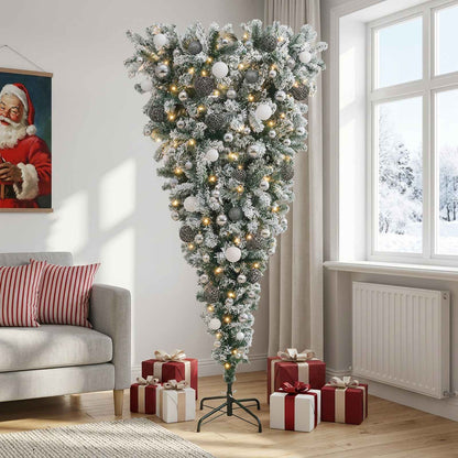 vidaXL Artificial Christmas Tree with Bauble 240 cm 300 LEDs