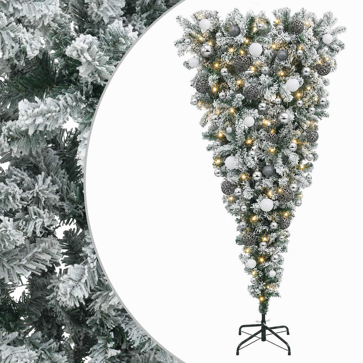 vidaXL Artificial Christmas Tree with Bauble 240 cm 300 LEDs