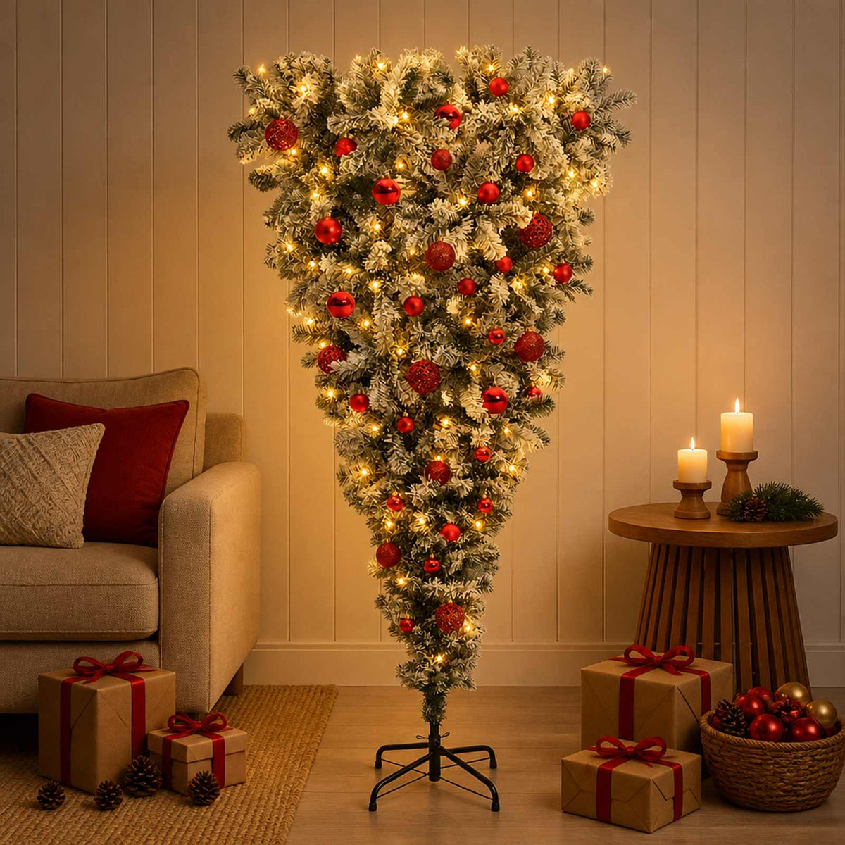 vidaXL Artificial Christmas Tree with Bauble 120 cm 150 LEDs