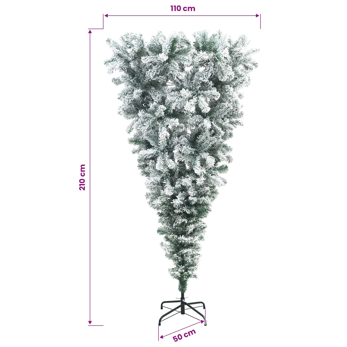 vidaXL Artificial Christmas Tree with Bauble 210 cm 300 LEDs