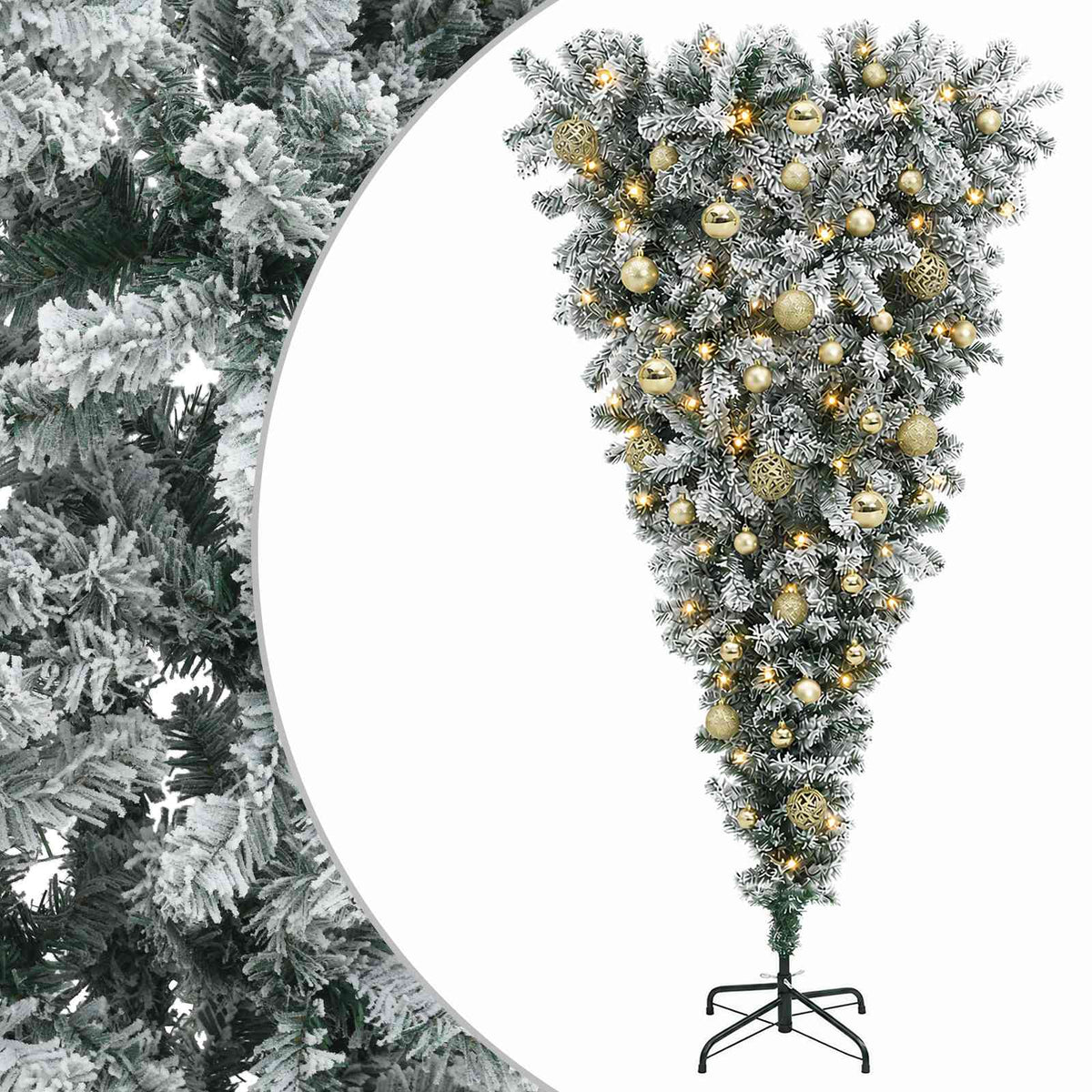 vidaXL Artificial Christmas Tree with Bauble 120 cm 150 LEDs