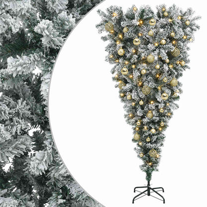 vidaXL Artificial Christmas Tree with Bauble 120 cm 150 LEDs