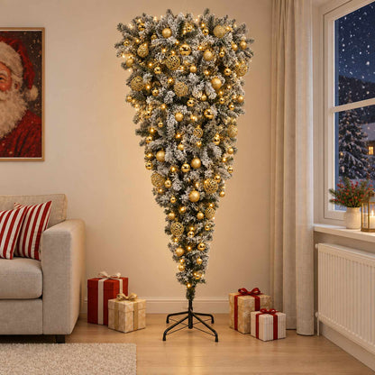 vidaXL Artificial Christmas Tree with Bauble 240 cm 300 LEDs