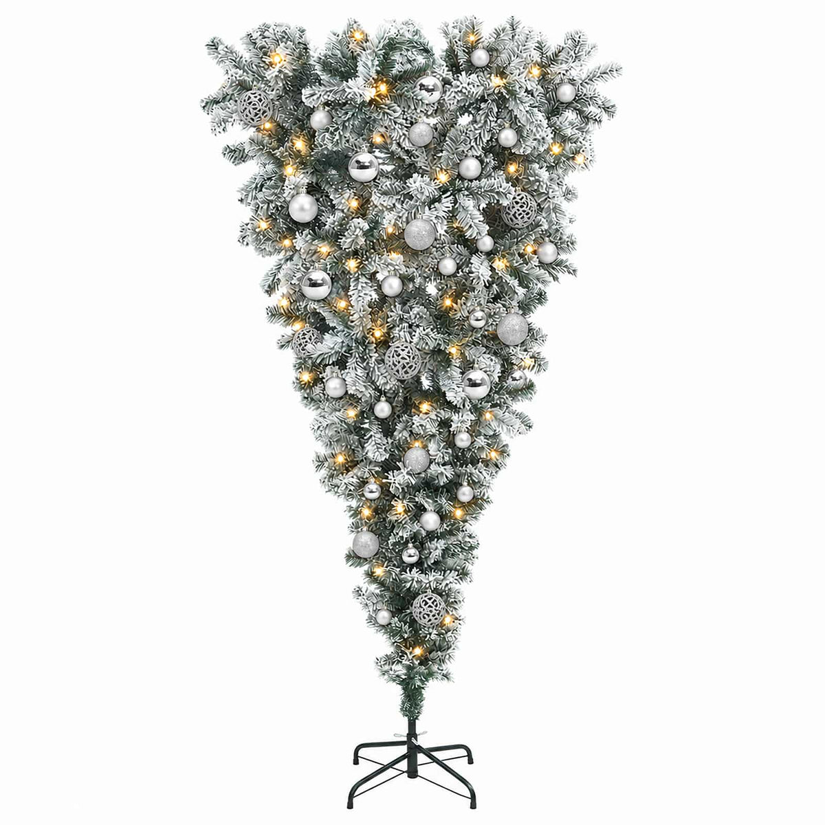 vidaXL Artificial Christmas Tree with Bauble 120 cm 150 LEDs