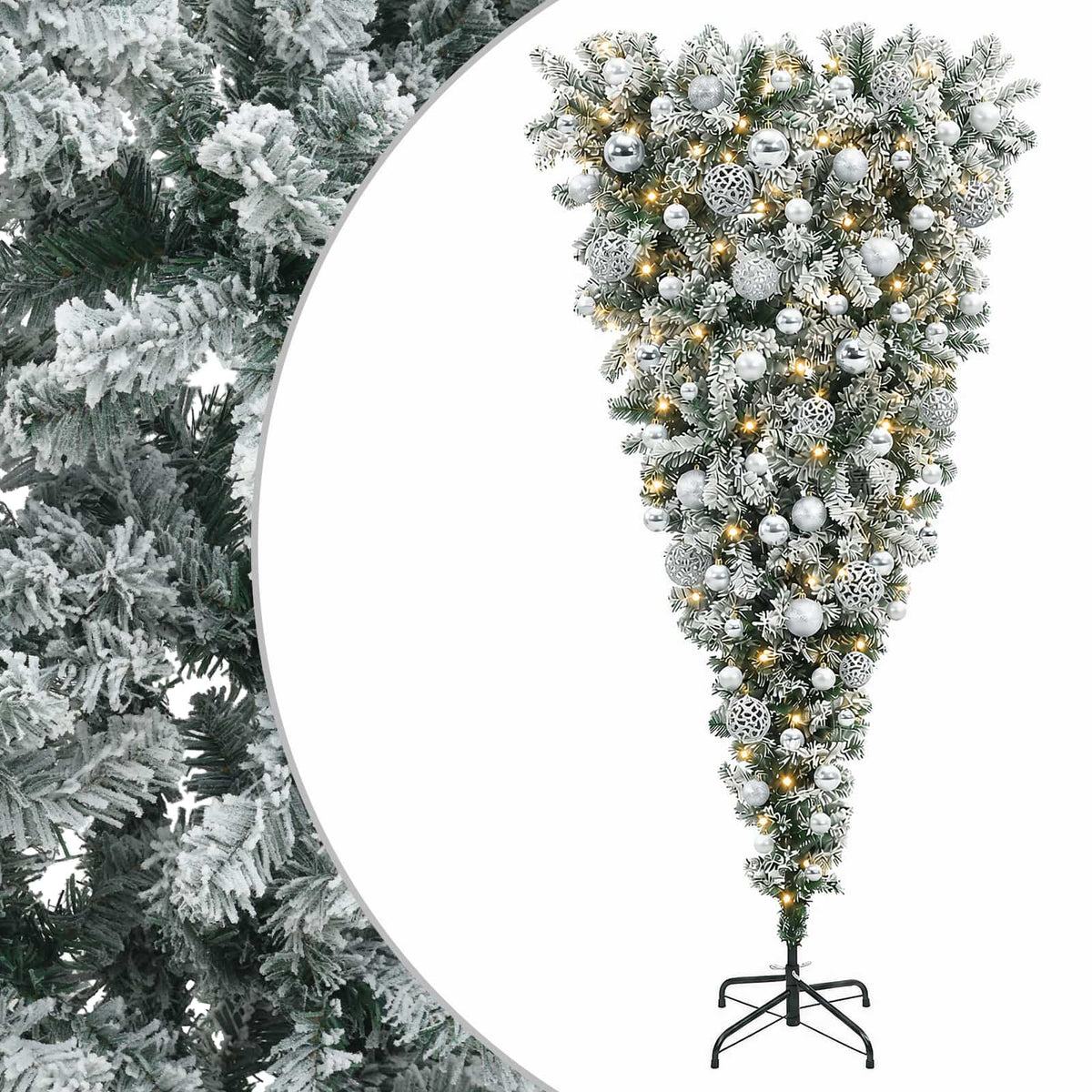 vidaXL Artificial Christmas Tree with Bauble 240 cm 300 LEDs