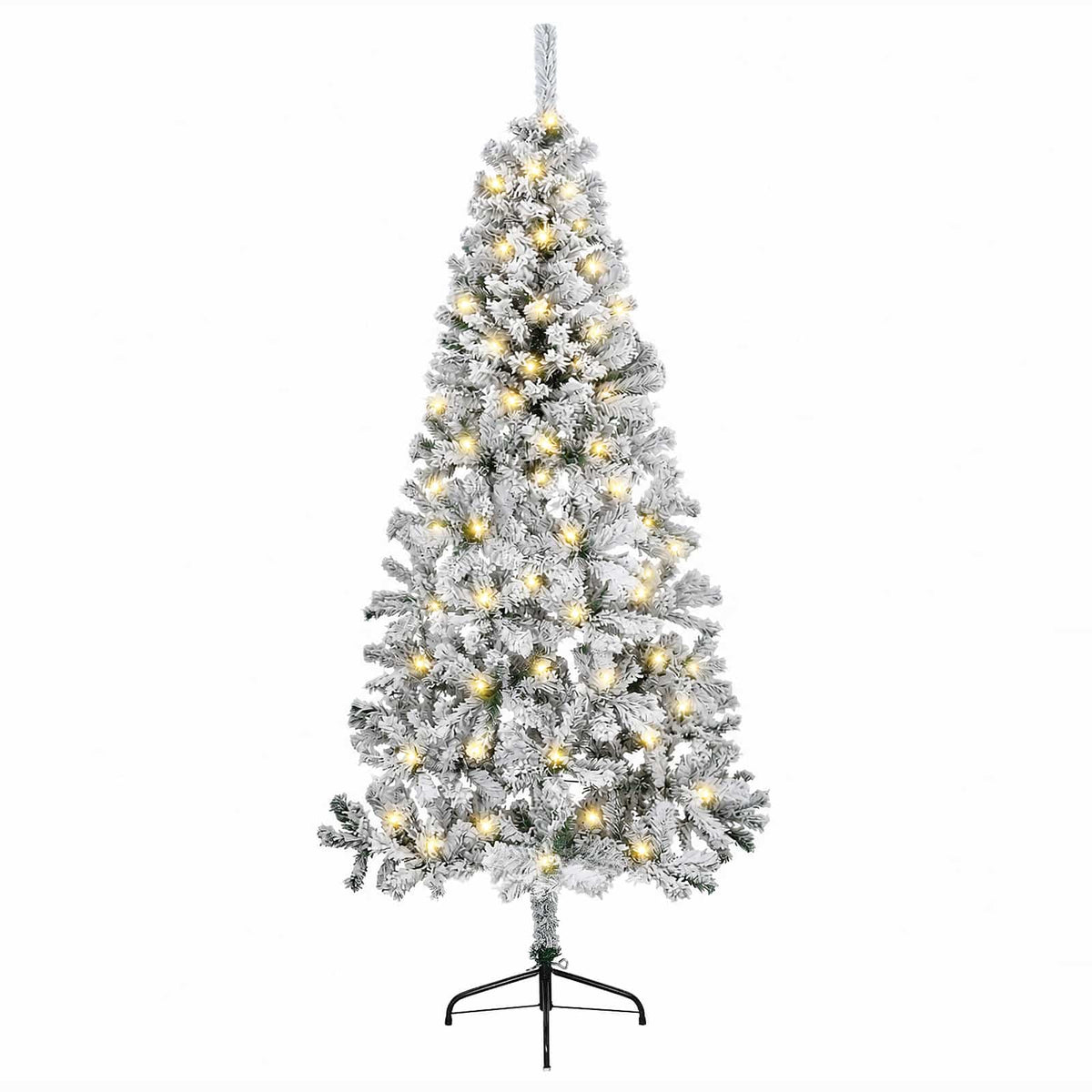 vidaXL Artificial Hinged Christmas Tree 240 cm 300 LEDs Warm White
