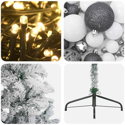 vidaXL Artificial Christmas Tree with Bauble 120 cm 150 LEDs