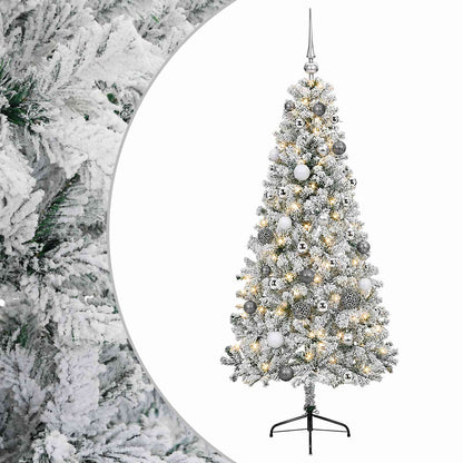 vidaXL Artificial Christmas Tree with Bauble 150 cm 150 LEDs