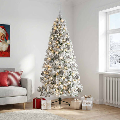vidaXL Artificial Christmas Tree with Bauble 240 cm 300 LEDs