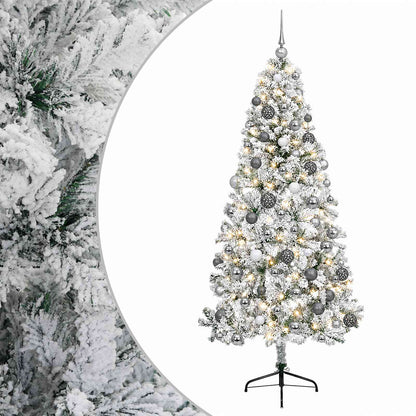 vidaXL Artificial Christmas Tree with Bauble 240 cm 300 LEDs