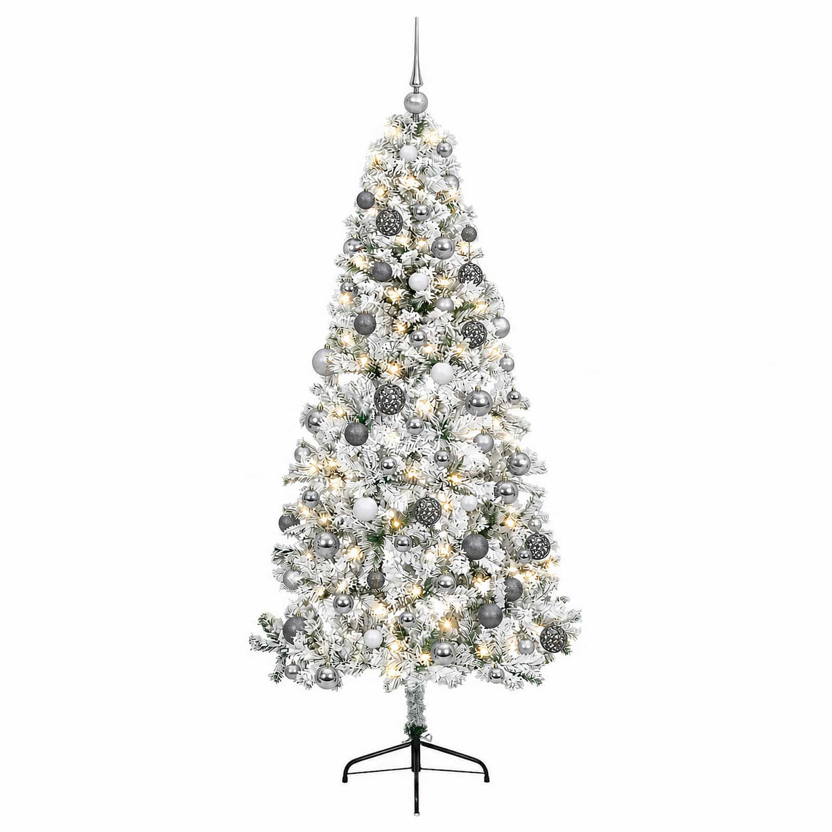 vidaXL Artificial Christmas Tree with Bauble 240 cm 300 LEDs