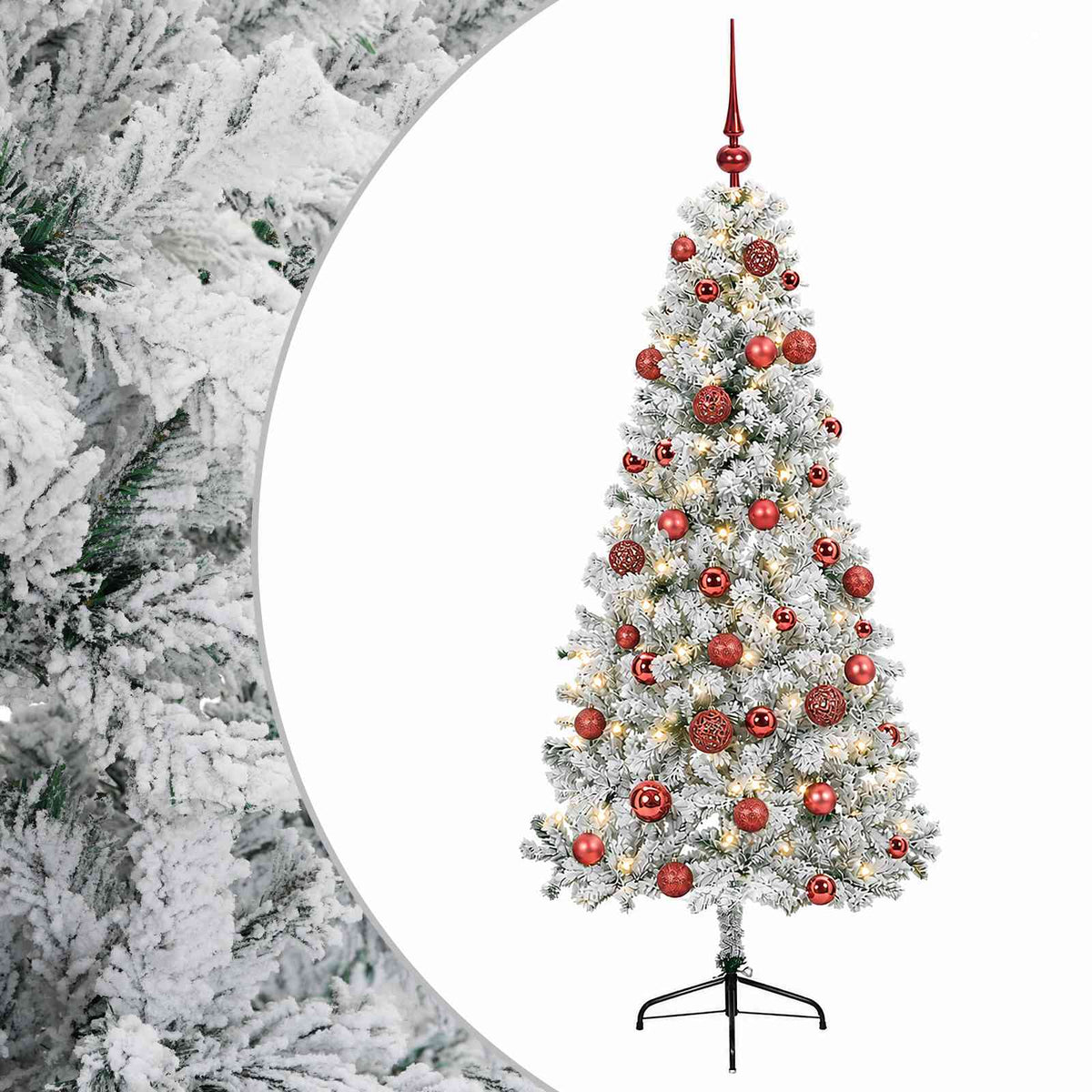 vidaXL Artificial Christmas Tree with Bauble 150 cm 150 LEDs