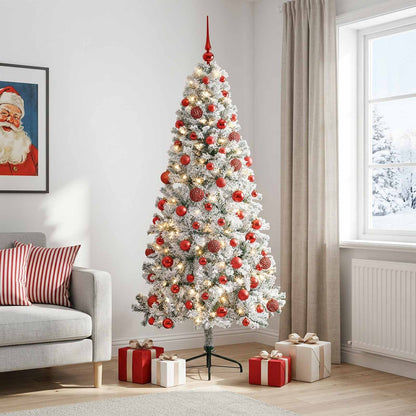 vidaXL Artificial Christmas Tree with Bauble 210 cm 300 LEDs