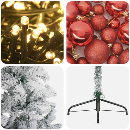 vidaXL Artificial Christmas Tree with Bauble 210 cm 300 LEDs