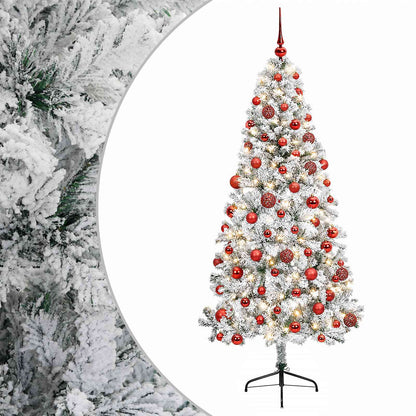 vidaXL Artificial Christmas Tree with Bauble 210 cm 300 LEDs