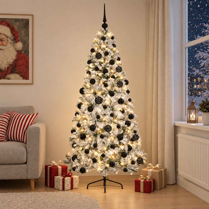 vidaXL Artificial Christmas Tree with Bauble 180 cm 300 LEDs