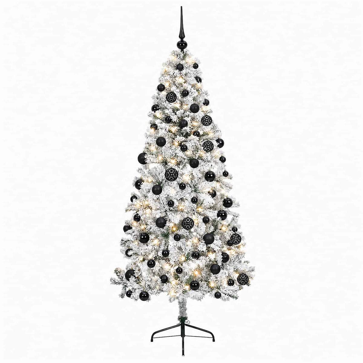 vidaXL Artificial Christmas Tree with Bauble 180 cm 300 LEDs