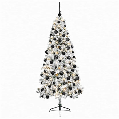 vidaXL Artificial Christmas Tree with Bauble 180 cm 300 LEDs