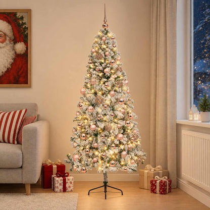 vidaXL Artificial Christmas Tree with Bauble 240 cm 300 LEDs