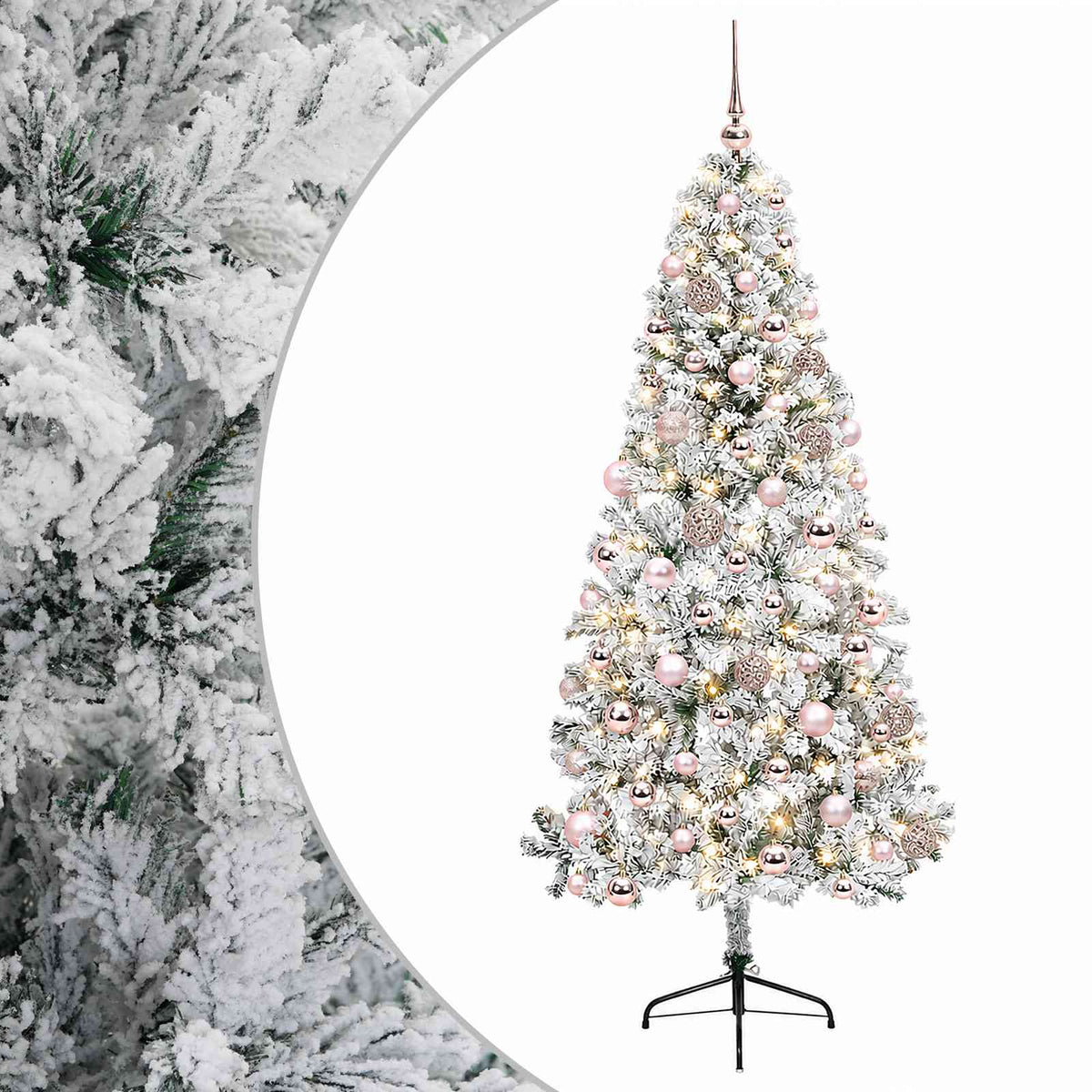 vidaXL Artificial Christmas Tree with Bauble 240 cm 300 LEDs